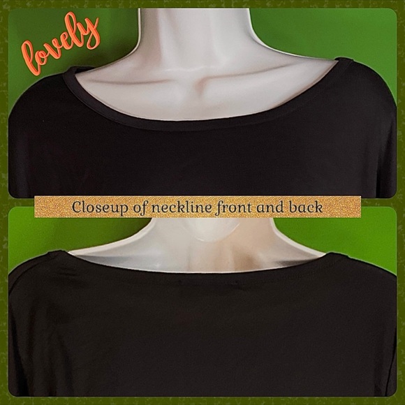 M NWT LOVEU.DEAR DARK CHOCOLATE BROWN TUNIC W CONTRASTING ANIMAL PRINT SLEEVES - Picture 4 of 12